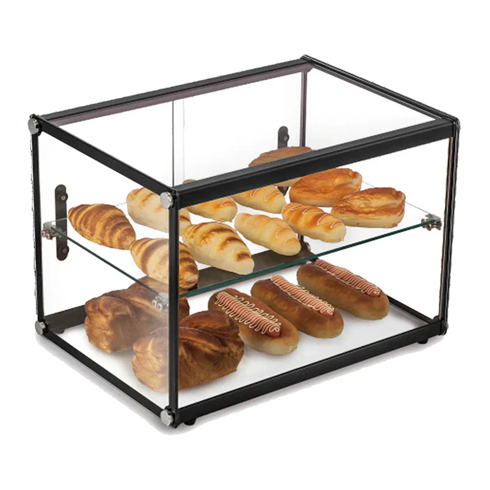 Vitrina Exhibidora Neutra Cristal Recto con dos niveles y un entrepaño, MIGSA ZW-65