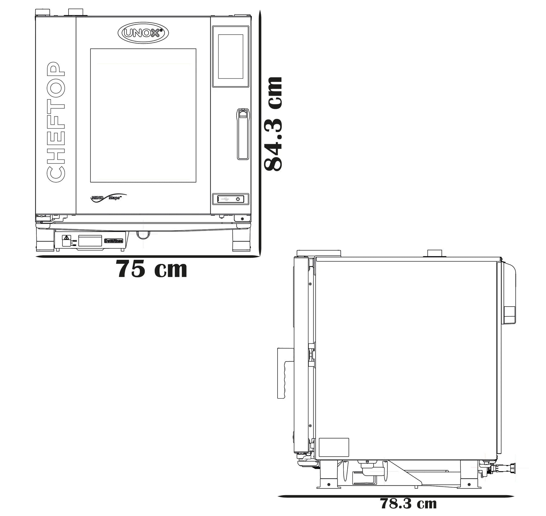 Horno Cheftop Unox 7 Charolas MIND Maps XEVC-0711