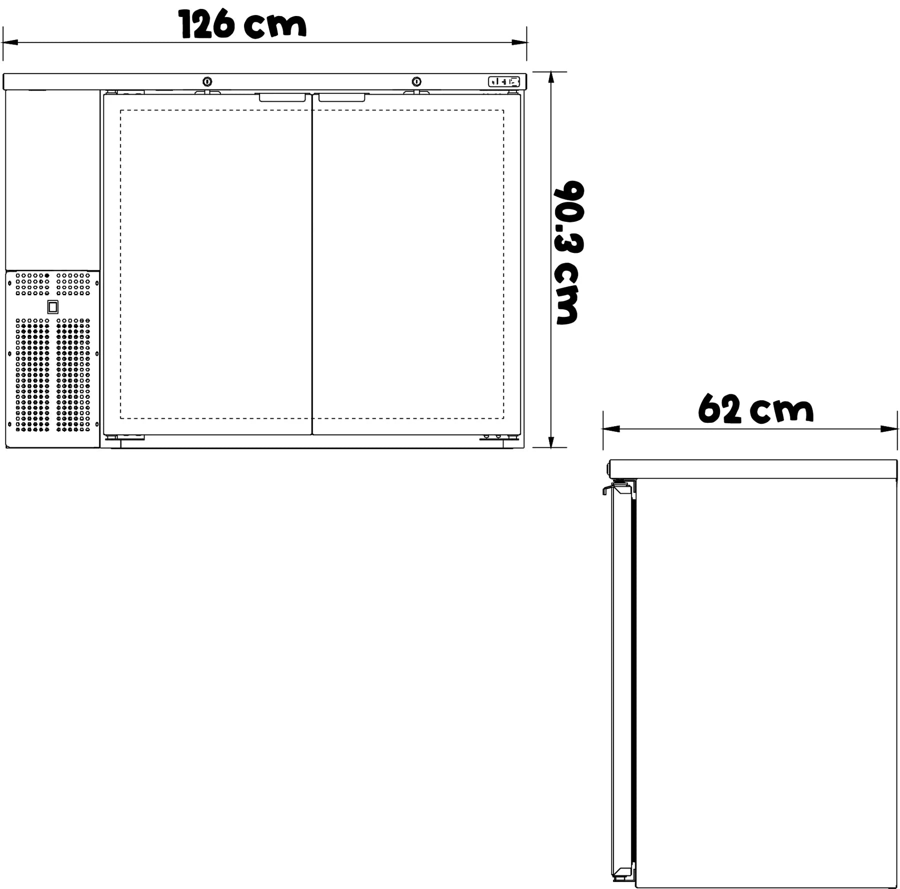 REFRIGERADOR DE CONTRA BARRA EN A.I. 1
