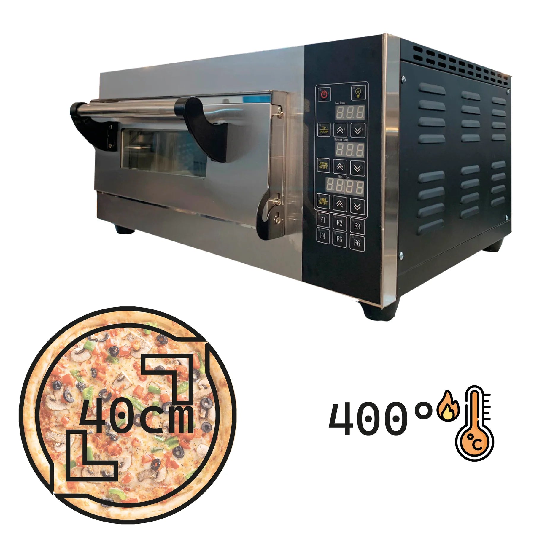 Horno Pizzero Eléctrico 40cm Forni Italia 110v FN1 Pro